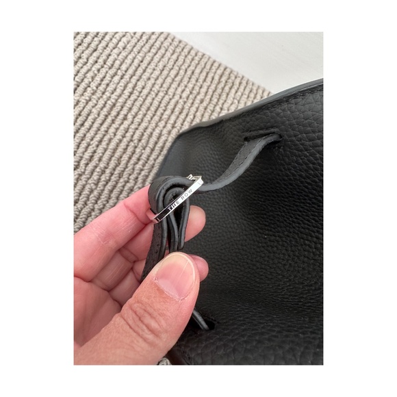 THE ROW  Grained Calfskin Soft Margaux 10 Bag in Black - Picture 2 of 8